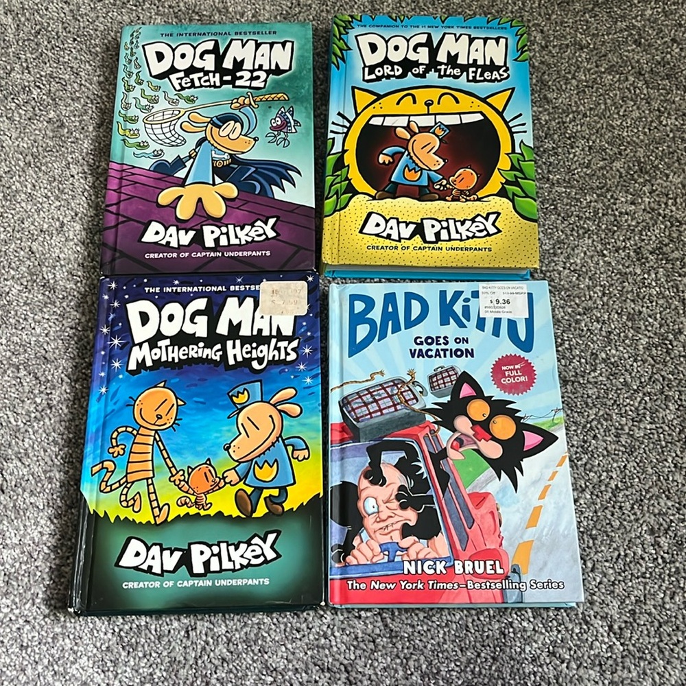 Scholastic Harcover Dog Man books / Bad Kitty Hardcover